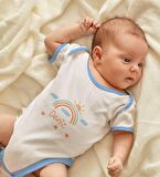 BK Kids Kişiye Özel Mavi Bebek Body Zıbın - Model 169