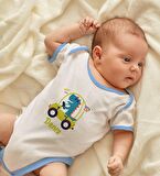 BK Kids Kişiye Özel Mavi Bebek Body Zıbın - Model 170