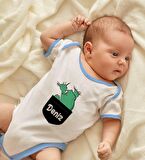 BK Kids Kişiye Özel Mavi Bebek Body Zıbın - Model 172