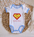 BK Kids Kişiye Özel Mavi Bebek Body Zıbın - Model 174