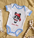 BK Kids Kişiye Özel Mavi Bebek Body Zıbın - Model 179