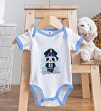 BK Kids Kişiye Özel Mavi Bebek Body Zıbın - Model 180