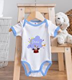 BK Kids Kişiye Özel Mavi Bebek Body Zıbın - Model 183