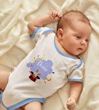 BK Kids Kişiye Özel Mavi Bebek Body Zıbın - Model 183