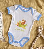 BK Kids Kişiye Özel Mavi Bebek Body Zıbın - Model 187