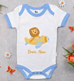 BK Kids Kişiye Özel Mavi Bebek Body Zıbın - Model 188