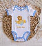 BK Kids Kişiye Özel Mavi Bebek Body Zıbın - Model 188