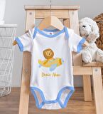 BK Kids Kişiye Özel Mavi Bebek Body Zıbın - Model 188