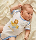 BK Kids Kişiye Özel Mavi Bebek Body Zıbın - Model 188