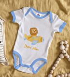 BK Kids Kişiye Özel Mavi Bebek Body Zıbın - Model 188