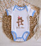 BK Kids Kişiye Özel Mavi Bebek Body Zıbın - Model 197