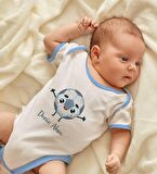 BK Kids Kişiye Özel Mavi Bebek Body Zıbın - Model 198