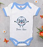 BK Kids Kişiye Özel Mavi Bebek Body Zıbın - Model 198