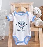 BK Kids Kişiye Özel Mavi Bebek Body Zıbın - Model 198