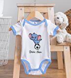 BK Kids Kişiye Özel Mavi Bebek Body Zıbın - Model 201