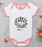 BK Kids Kişiye Özel Pembe Bebek Body Zıbın - Model 7