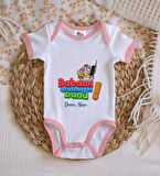 BK Kids Kişiye Özel Pembe Bebek Body Zıbın - Model 14