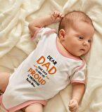 BK Kids Kişiye Özel Pembe Bebek Body Zıbın - Model 17