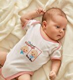 BK Kids Kişiye Özel Pembe Bebek Body Zıbın - Model 18