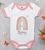 BK Kids Kişiye Özel Pembe Bebek Body Zıbın - Model 19