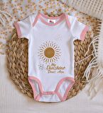 BK Kids Kişiye Özel Pembe Bebek Body Zıbın - Model 20