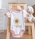 BK Kids Kişiye Özel Pembe Bebek Body Zıbın - Model 20