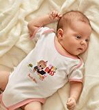 BK Kids Kişiye Özel Pembe Bebek Body Zıbın - Model 22