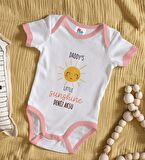 BK Kids Kişiye Özel Pembe Bebek Body Zıbın - Model 25