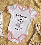 BK Kids Kişiye Özel Pembe Bebek Body Zıbın - Model 27