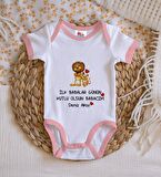 BK Kids Kişiye Özel Pembe Bebek Body Zıbın - Model 28