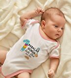 BK Kids Kişiye Özel Pembe Bebek Body Zıbın - Model 29