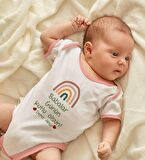 BK Kids Kişiye Özel Pembe Bebek Body Zıbın - Model 31