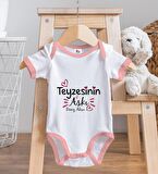 BK Kids Kişiye Özel Pembe Bebek Body Zıbın - Model 37