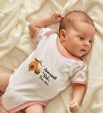 BK Kids Kişiye Özel Pembe Bebek Body Zıbın - Model 41