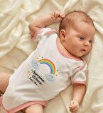 BK Kids Kişiye Özel Pembe Bebek Body Zıbın - Model 45