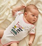 BK Kids Kişiye Özel Pembe Bebek Body Zıbın - Model 52