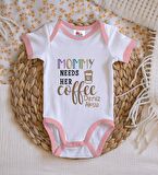 BK Kids Kişiye Özel Pembe Bebek Body Zıbın - Model 53