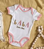 BK Kids Kişiye Özel Pembe Bebek Body Zıbın - Model 61