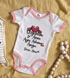 BK Kids Kişiye Özel Pembe Bebek Body Zıbın - Model 65