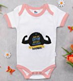 BK Kids Kişiye Özel Pembe Bebek Body Zıbın - Model 67