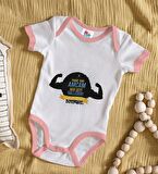 BK Kids Kişiye Özel Pembe Bebek Body Zıbın - Model 68