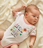 BK Kids Kişiye Özel Pembe Bebek Body Zıbın - Model 74