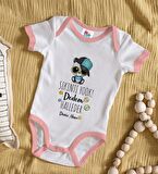 BK Kids Kişiye Özel Pembe Bebek Body Zıbın - Model 76