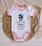 BK Kids Kişiye Özel Pembe Bebek Body Zıbın - Model 76