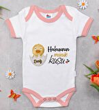 BK Kids Kişiye Özel Pembe Bebek Body Zıbın - Model 79