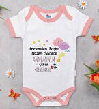 BK Kids Kişiye Özel Pembe Bebek Body Zıbın - Model 81