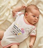 BK Kids Kişiye Özel Pembe Bebek Body Zıbın - Model 82
