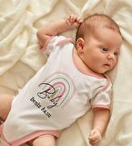 BK Kids Kişiye Özel Pembe Bebek Body Zıbın - Model 88