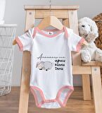 BK Kids Kişiye Özel Pembe Bebek Body Zıbın - Model 89