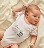 BK Kids Kişiye Özel Pembe Bebek Body Zıbın - Model 89